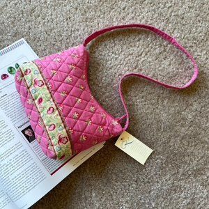 NWT Top Handle Pink Fabrics Light Floral Bag